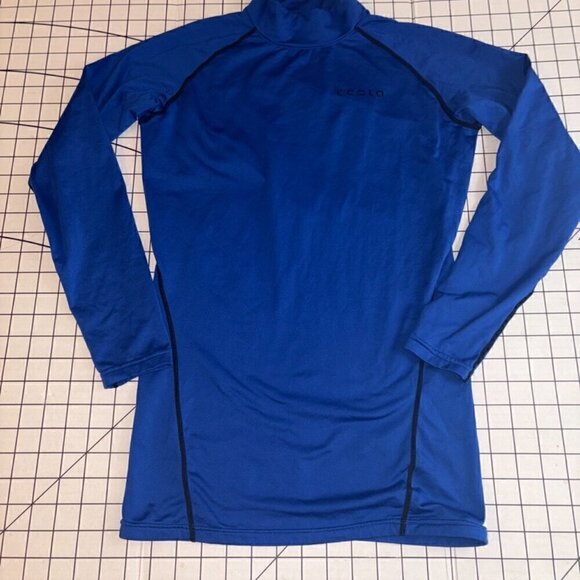 Tesla Long Sleeve Athletic Shirt Rash Guard Blue Adult size Large - Picture 2 of 5